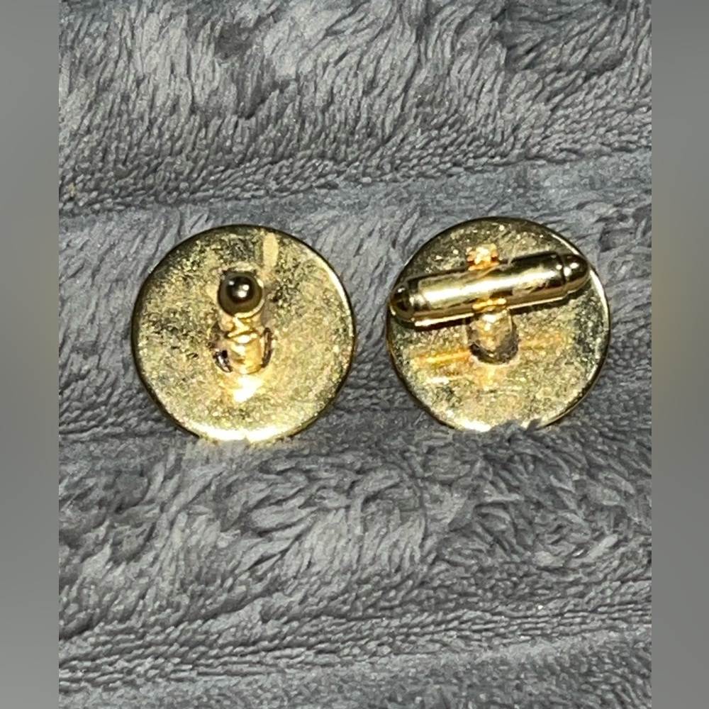 SWANK Vintage 50’s Initial “C” Cuff Links & Tie Tack set gold tone - Picture 6 of 10